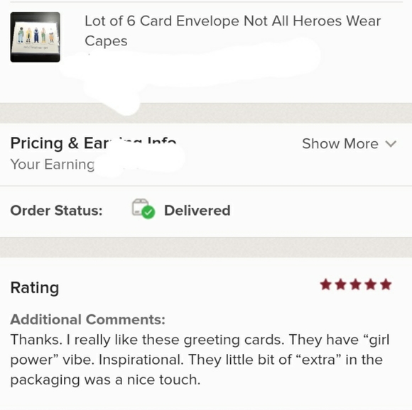 Lot of 6 Card  Envelope Not All Heroes Wear Capes - Picture 4 of 4